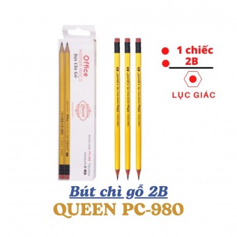 Bút chì gỗ Queen 2B PC-980